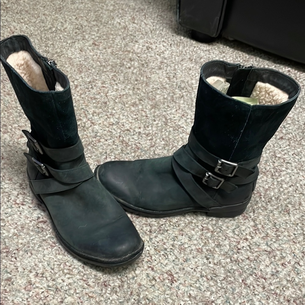 Ugg leather Buckle Ankle Boots